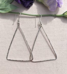 Triangle Hammered Earrings