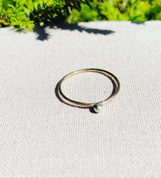 gold filled band ring with argentium silver